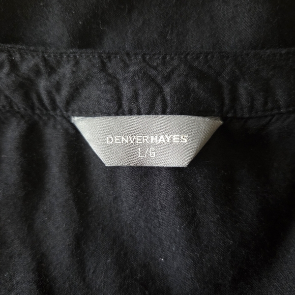 Denver Hayes Black Pleated Midi Dress Size L - Picture 6 of 6